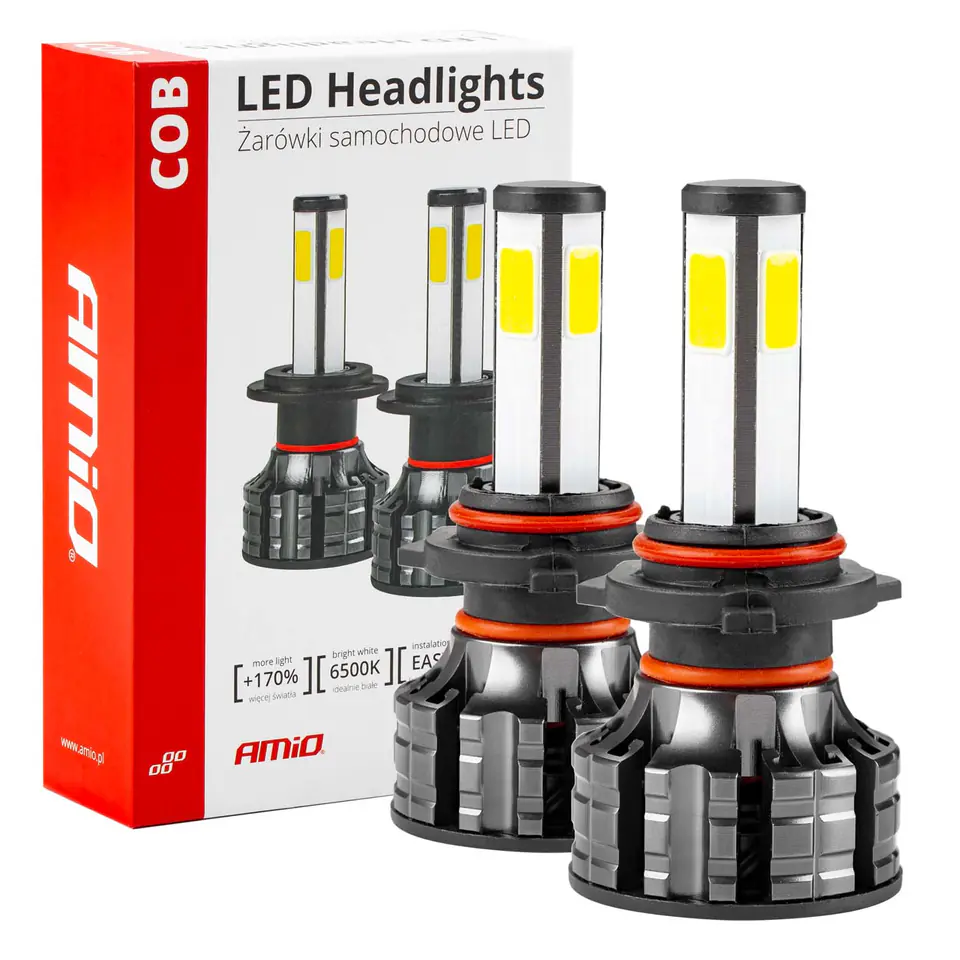 Żarówki samochodowe led seria cob hb3 6500k amio-02846 w sklepie Wasserman.eu
