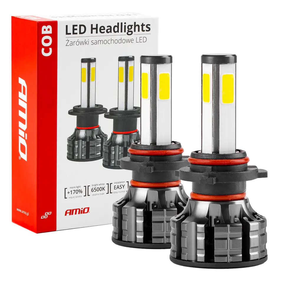 Żarówki samochodowe led seria cob hb4 6500k amio-02847 w sklepie Wasserman.eu