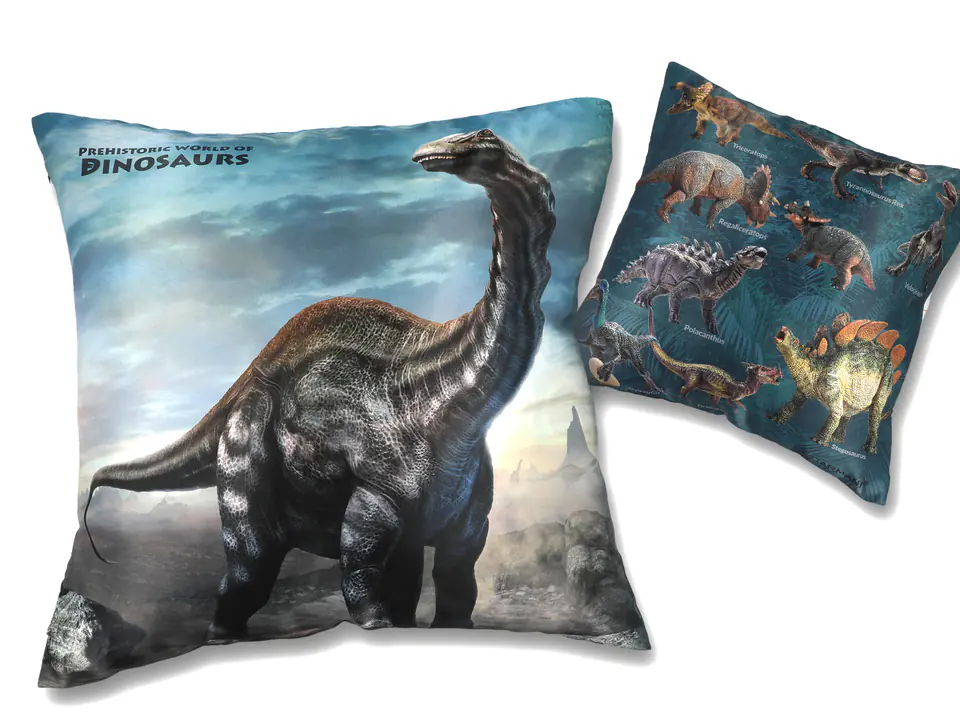 ⁨Poduszka z wypełnieniem/suwak - Prehistoric  World of Dinosaurs (CARMANI)⁩ w sklepie Wasserman.eu