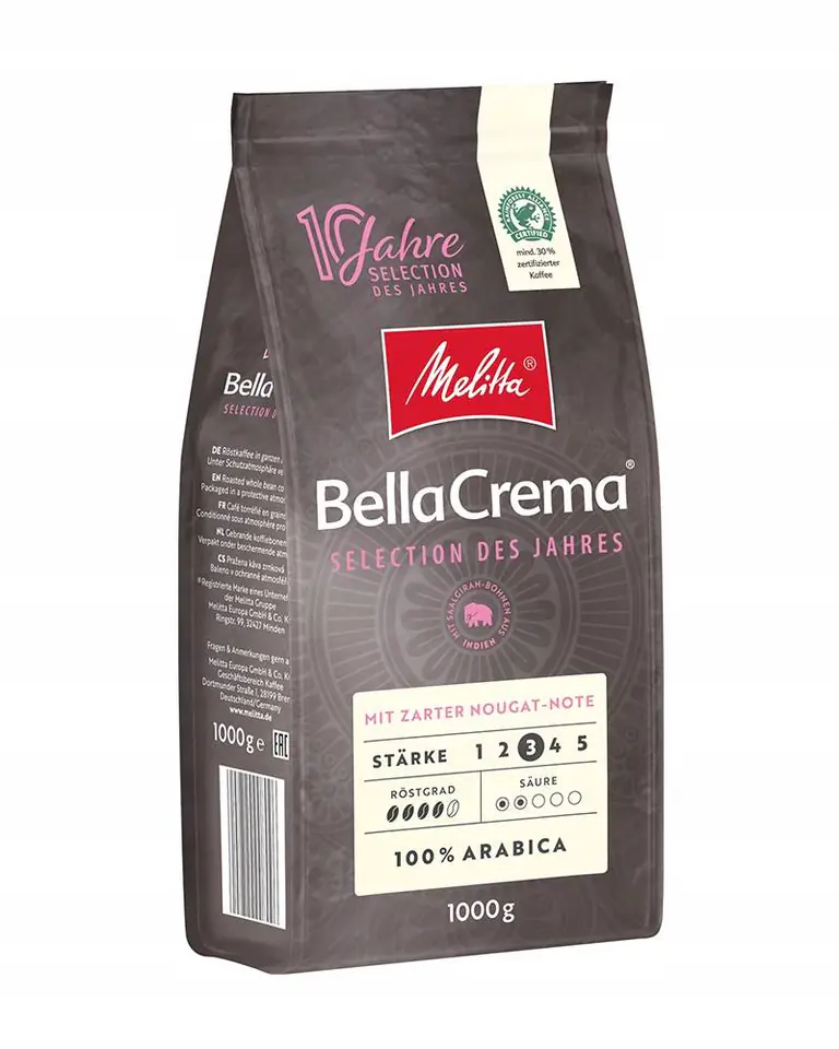 ⁨Melitta Bella Crema Selection des Jahres Kawa Ziarnista 1kg⁩ w sklepie Wasserman.eu