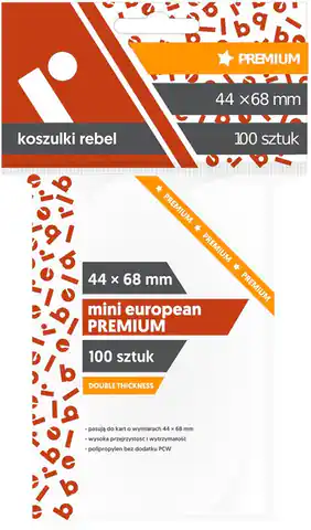 ⁨Koszulki 44x68mm Mini European Premium 100 sztuk⁩ w sklepie Wasserman.eu