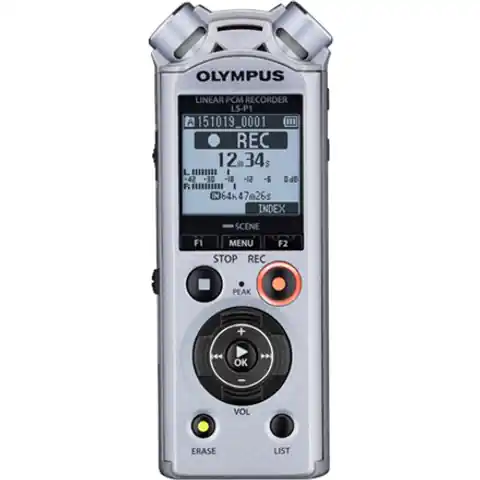 ⁨Olympus LS-P1 96kHz/24bit Linear PCM, cyfrowy, stereo, LCD, podłączenie mikrofonu⁩ w sklepie Wasserman.eu