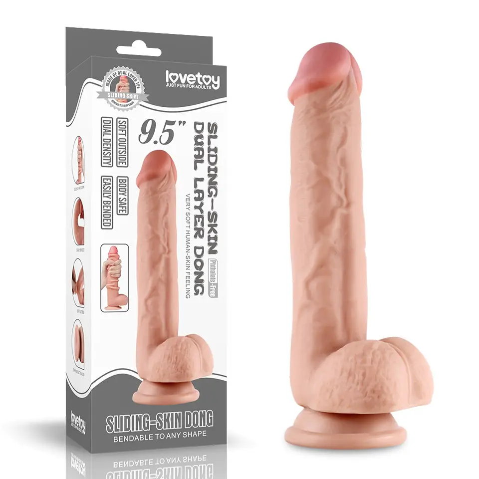 ⁨Dildo z przyssawką 24 cm Lovetoy⁩ w sklepie Wasserman.eu