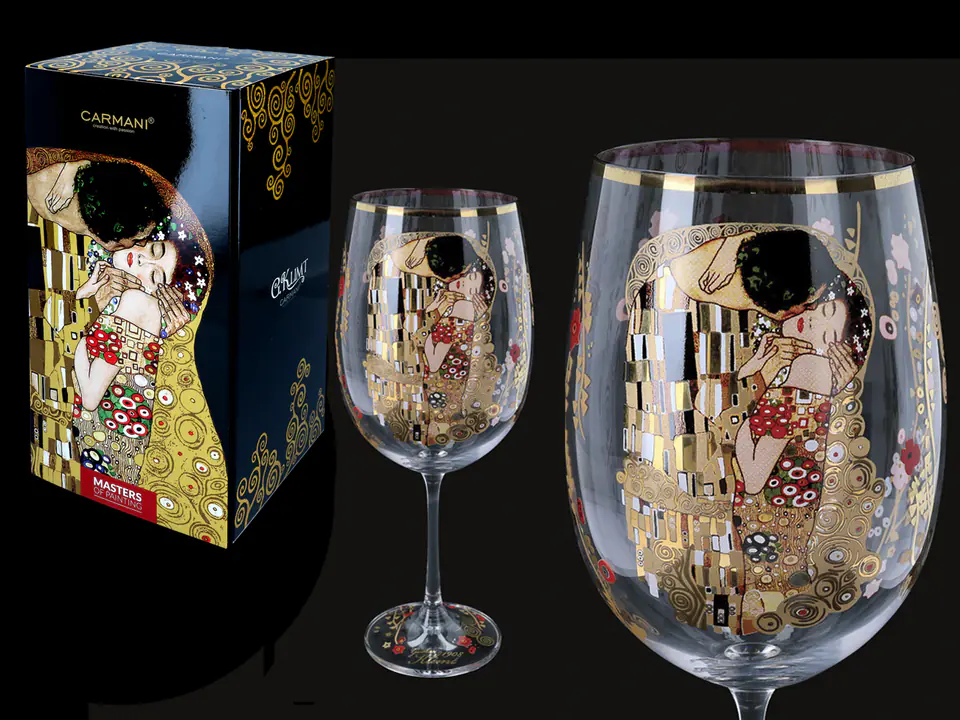Kieliszek do wina - G. Klimt, Pocałunek (CARMANI) w sklepie Wasserman.eu