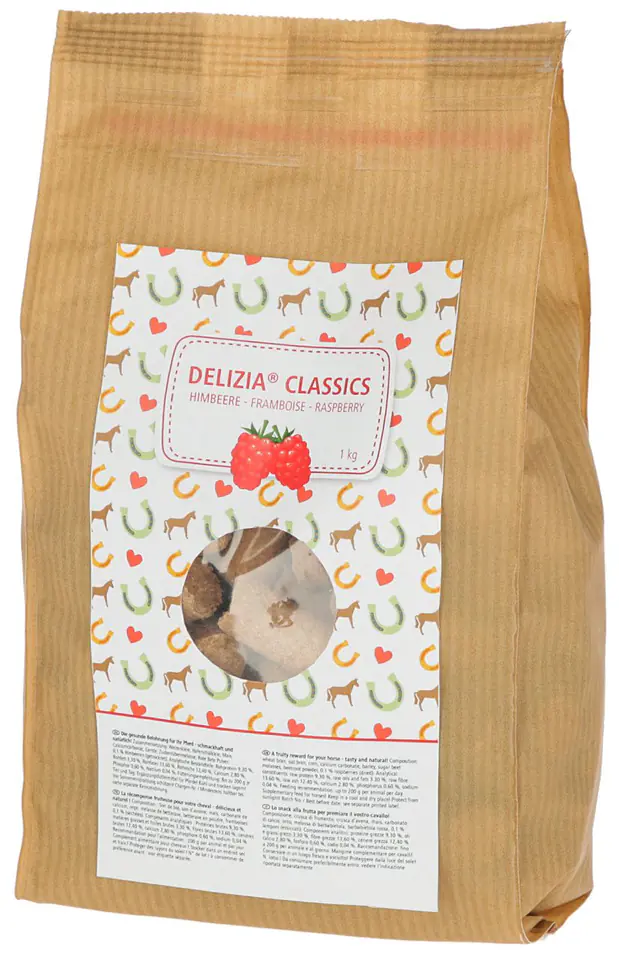 ⁨KERBL Delizia Classic Horse Treats, raspberry 1kg [05-9166]⁩ at Wasserman.eu