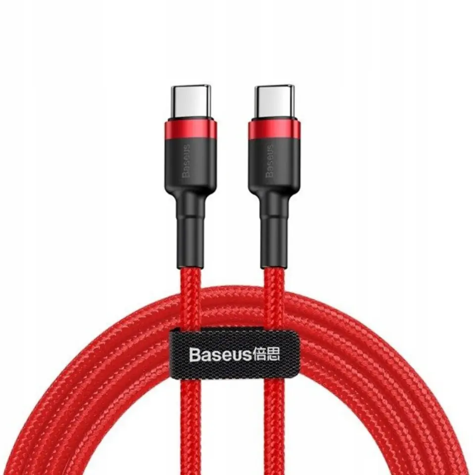 ⁨Baseus Kabel USB-C - USB-C CATKLF-H09 2m czerwony⁩ w sklepie Wasserman.eu