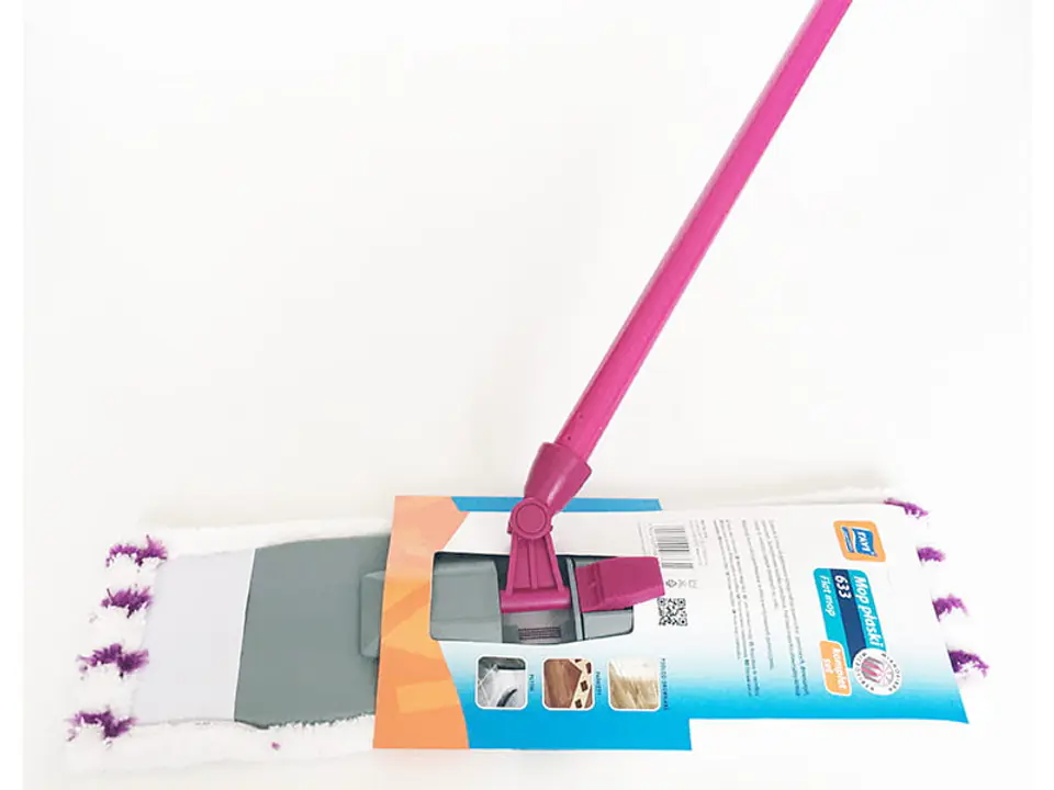 Ravi blue microfibre flat mop with joint 633 (purple) at Wasserman.eu