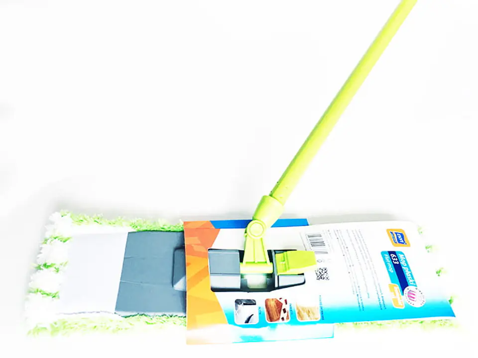 Ravi blue microfibre flat mop with joint 633 (green) at Wasserman.eu
