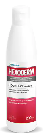 ⁨EUROWET Hexoderm - dermatologiczny szampon dla psów i kotów 200ml⁩ w sklepie Wasserman.eu