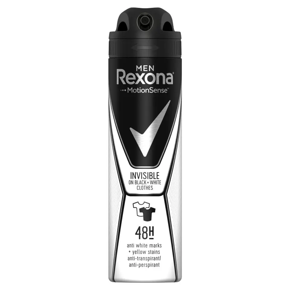 ⁨Rexona Motion Sense Men Deodorant Spray Invisible Black & White 150ml⁩ at Wasserman.eu