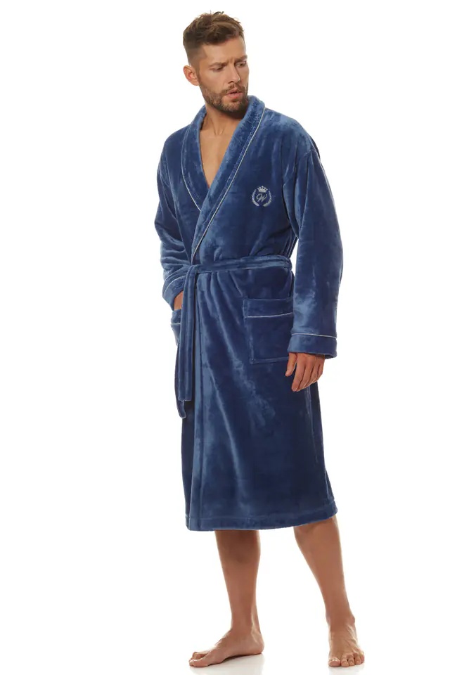 ⁨Luca 2111 Navy bathrobe (size XL)⁩ at Wasserman.eu
