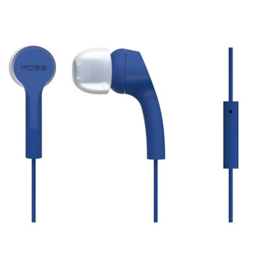 ⁨Koss Headphones KEB9iB In-ear, 3.5mm (1/8 inch), Microphone, Blue,⁩ at Wasserman.eu