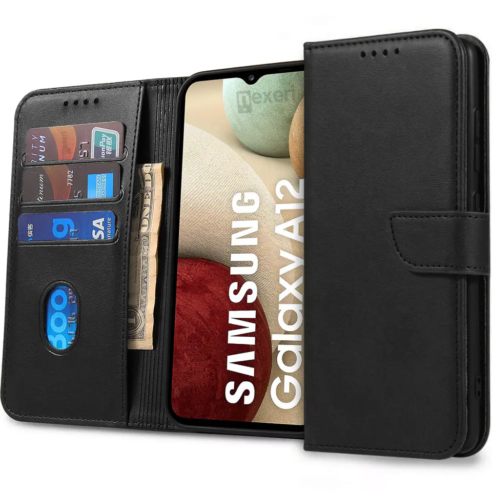 ⁨Etui SAMSUNG GALAXY A12 Nexeri Wallet czarne⁩ w sklepie Wasserman.eu