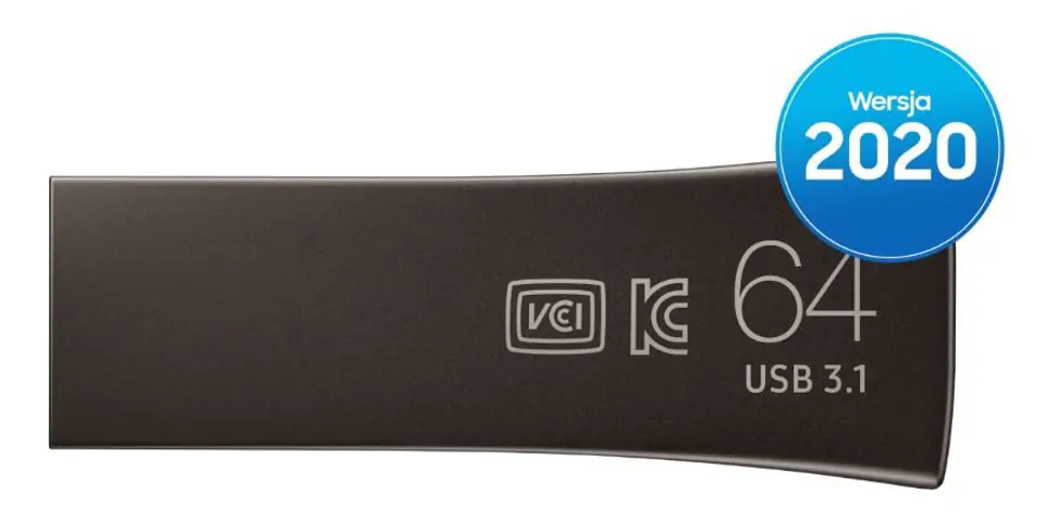 ⁨Samsung BAR Plus MUF-64BE4/APC 64 GB, USB 3.1, szary⁩ w sklepie Wasserman.eu