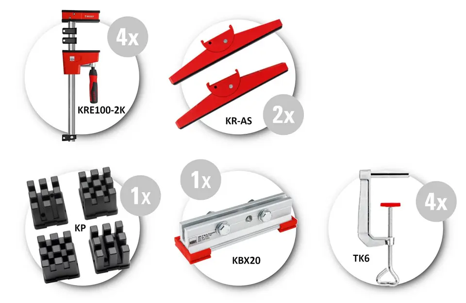 ⁨FULL SURFACE CLAMP SET + ACCESSORIES⁩ at Wasserman.eu