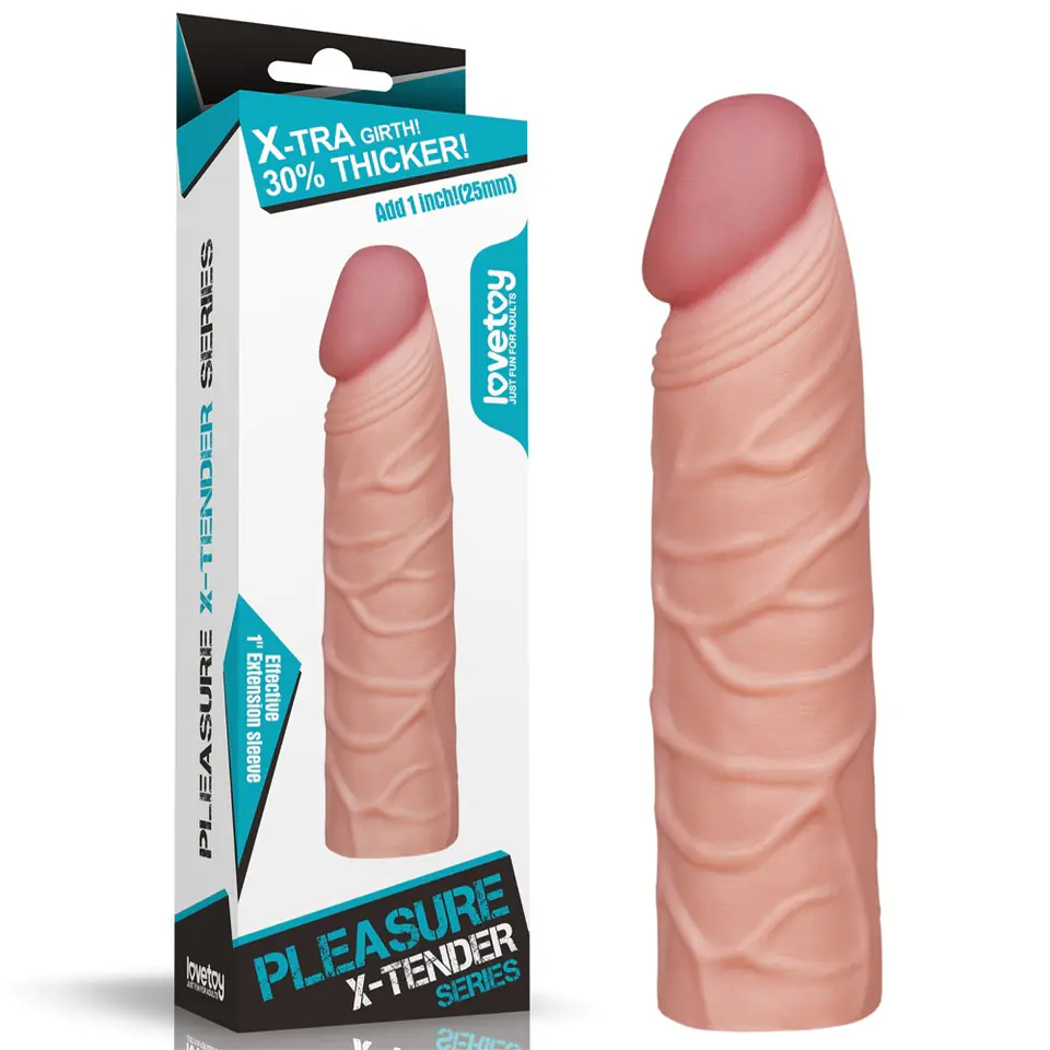 ⁨Nakładka Pleasure X-Tender +2,5cm Lovetoy⁩ w sklepie Wasserman.eu