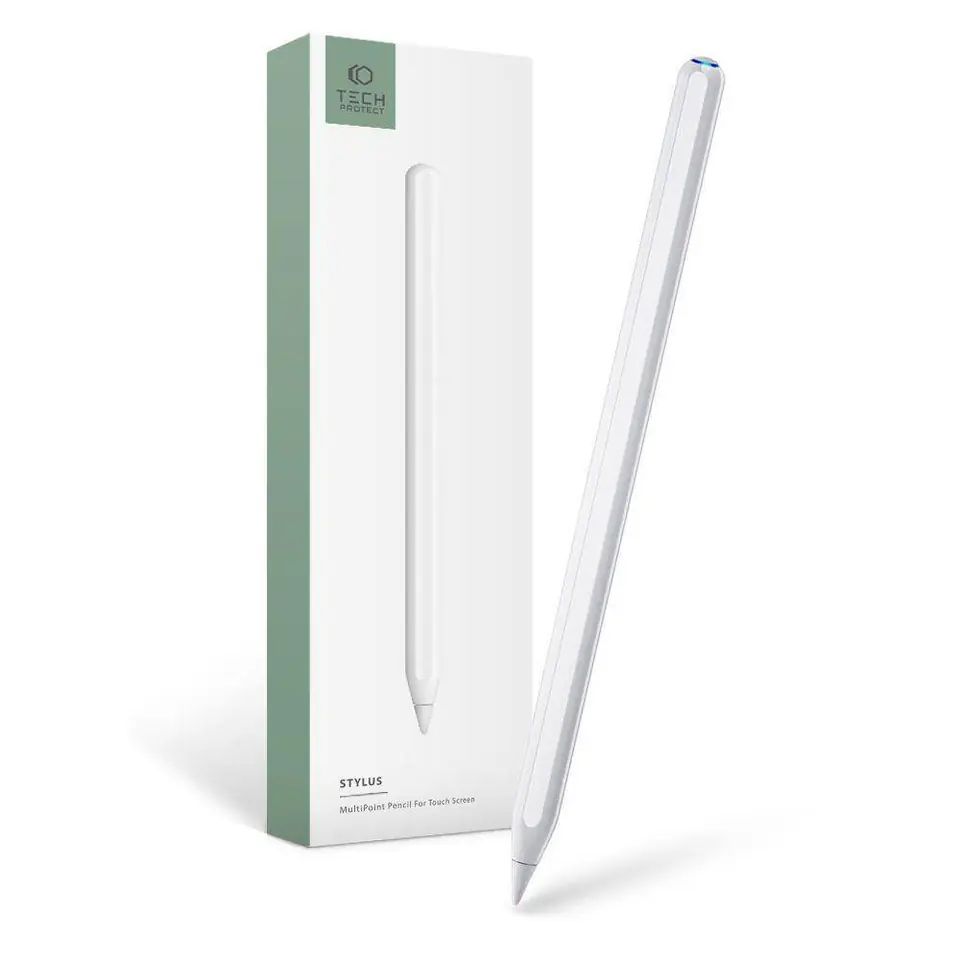 ⁨Rechargeable Stylus for iPad Tech-Protect Digital Stylus Pen "2" white⁩ at Wasserman.eu