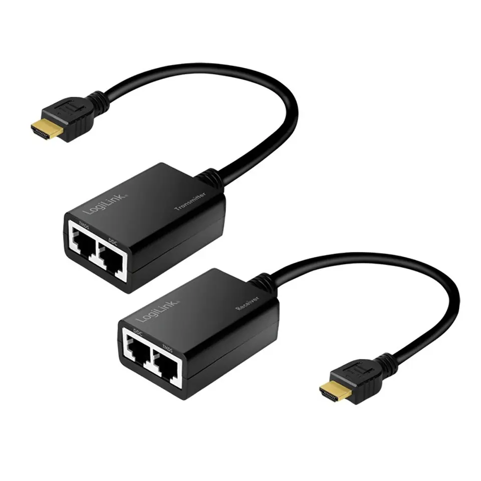 ⁨Extender HDMI do 30m, 1080p/60Hz, 0.3m⁩ w sklepie Wasserman.eu