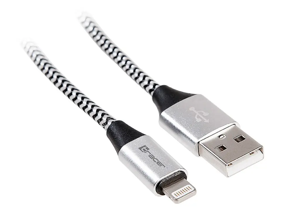 ⁨Cable USB 2.0 iPhone AM lightning 1,0m black-silver⁩ at Wasserman.eu