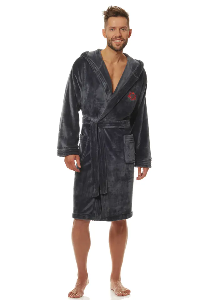 ⁨Bathrobe Costa 2110 graphite (size XL)⁩ at Wasserman.eu