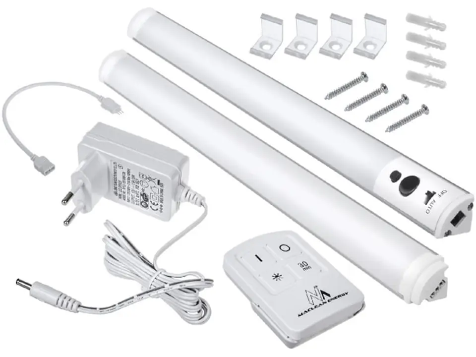 ⁨Under-cabinet LED linear lamp 2 modules with remote control and MCE245 power supply⁩ at Wasserman.eu