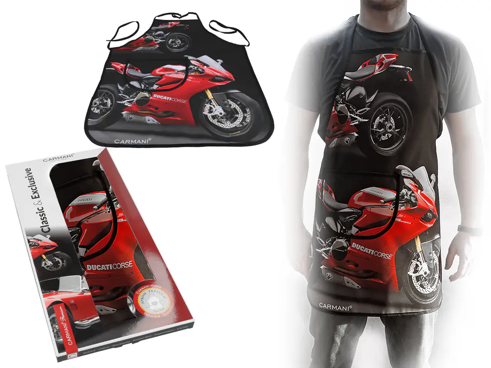 ⁨Kitchen apron - Classic & Exclusive, Ducati Pigante (CARMANI)⁩ at Wasserman.eu
