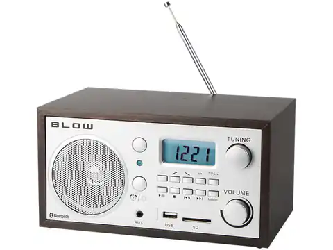 ⁨AM / FM radio with alarm clock and bluetooth USB microSD 77-531⁩ at Wasserman.eu