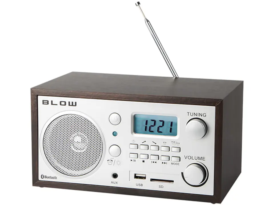 Radio AM/FM z budzikiem i bluetooth USB microSD w sklepie Wasserman.eu