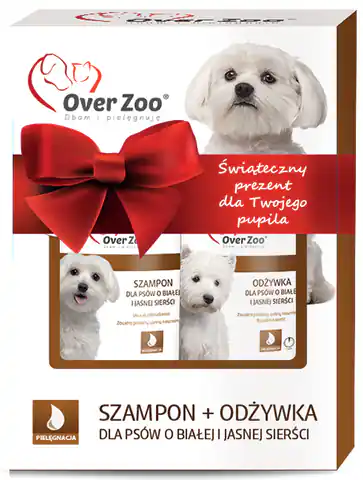 ⁨OVERZOO SET FOR DOGS WITH WHITE AND LIGHT COAT 490 ml⁩ at Wasserman.eu