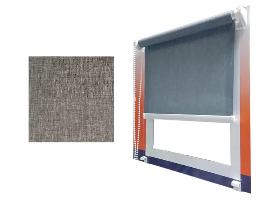 ⁨Mini roller blind 61x150cm Melange 739 line guides Mini Roller MELANGE 739 - 61x150⁩ at Wasserman.eu