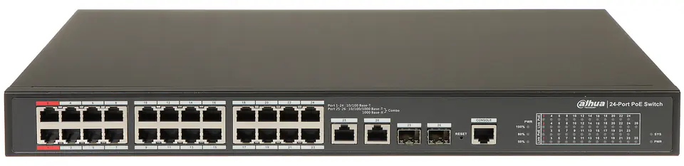 ⁨SWITCH POE PFS4226-24ET-360-V3 24-PORTOWY SFP DAHUA⁩ w sklepie Wasserman.eu