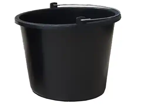 ⁨Bucket construction 5L black with a handle Bucket construction 5l⁩ at Wasserman.eu