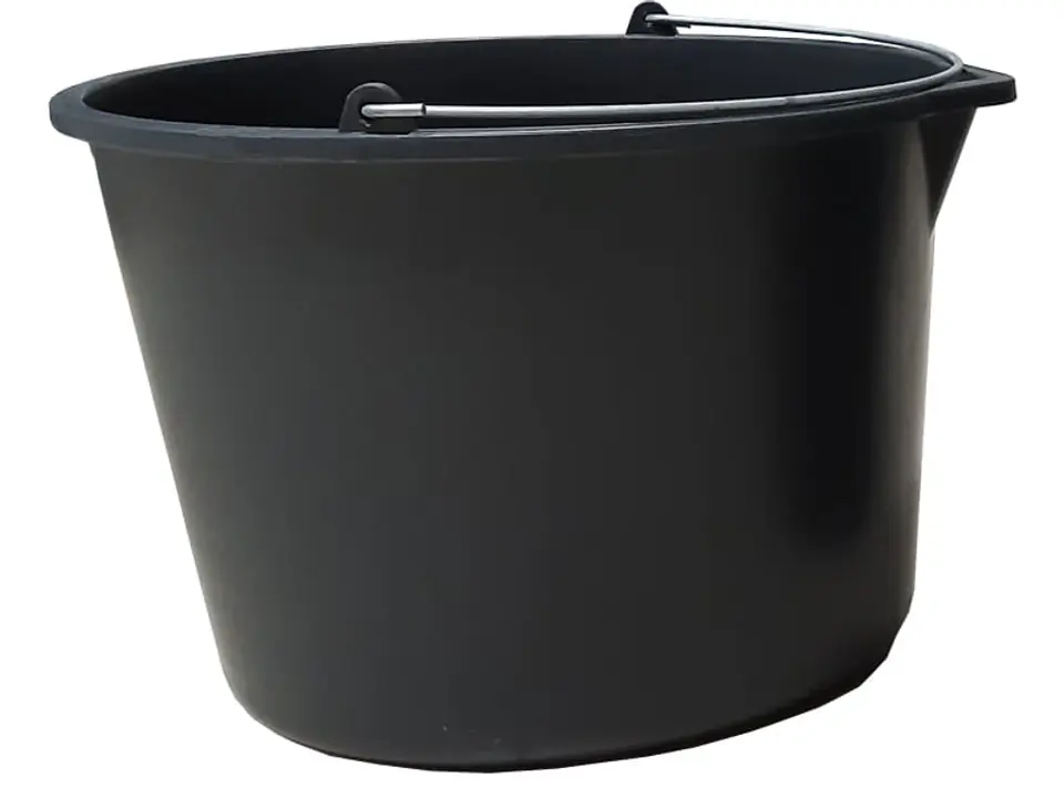 ⁨Construction bucket 15L black funnel handle⁩ at Wasserman.eu
