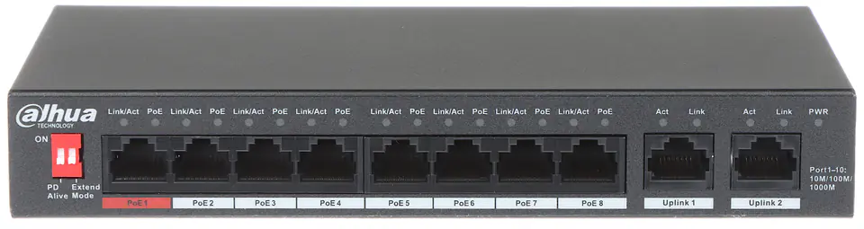 ⁨POE INDUSTRIAL SWITCH PFS3010-8GT-96-V2 8-PORT DAHUA⁩ at Wasserman.eu