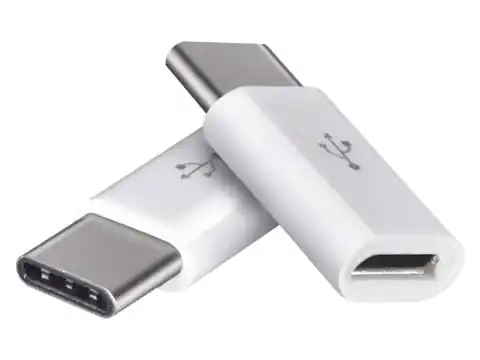 ⁨Adapter micro USB na USB typ C dwie sztuki SM7023⁩ w sklepie Wasserman.eu