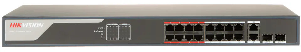 ⁨SWITCH POE DS-3E1318P-EI 16-PORTOWY SFP Hikvision⁩ w sklepie Wasserman.eu