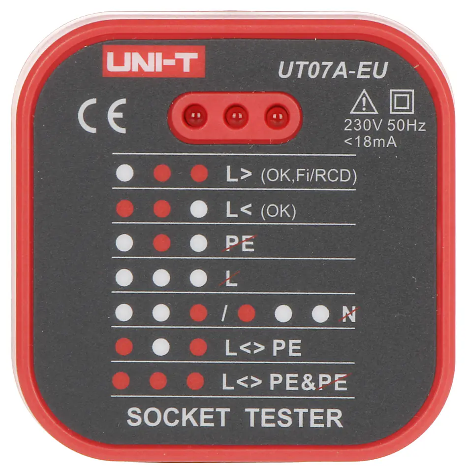 ⁨TESTER GNIAZD SIECIOWYCH UT-07A-EU UNI-T⁩ w sklepie Wasserman.eu