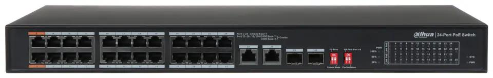 ⁨SWITCH PRZEMYSŁOWY POE PFS3226-24ET-240 24-PORTOWY SFP DAHUA⁩ w sklepie Wasserman.eu