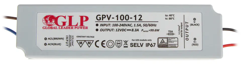 ⁨SWITCHING POWER SUPPLY 12V/8.3A/GPV⁩ at Wasserman.eu