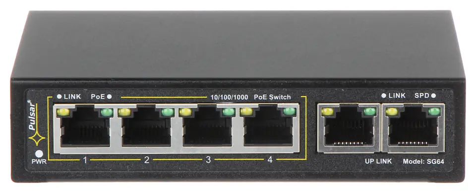 ⁨SWITCH POE SG-64 4-PORTOWY PULSAR⁩ w sklepie Wasserman.eu