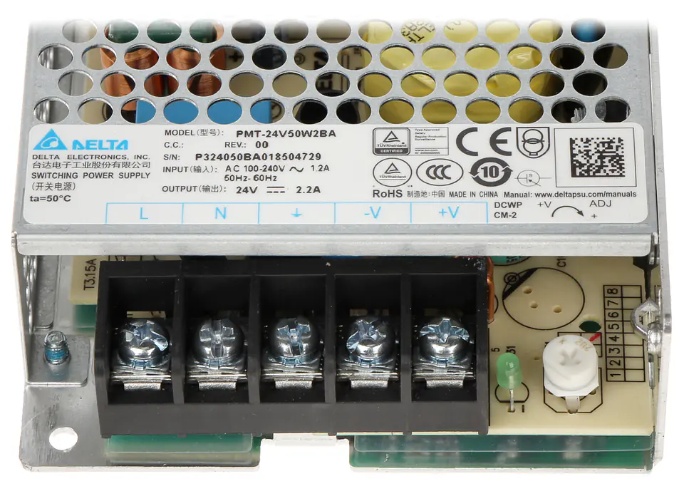 ⁨SWITCHING POWER SUPPLY PMT-24V50W2BA Delta Electronics⁩ at Wasserman.eu