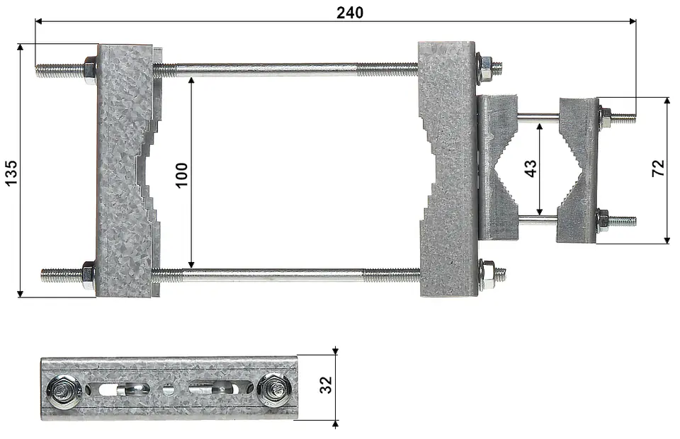 ⁨DISTANCE CLAMP OZP-43/100⁩ at Wasserman.eu