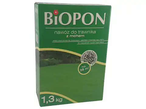 ⁨Nawóz Biopon do trawnika z mchem 1,3kg Nawóz do trawy z mchem 1,3kg⁩ w sklepie Wasserman.eu