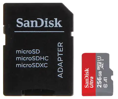 ⁨KARTA PAMIĘCI SD-MICRO-10/256-SANDISK microSD UHS-I, SDXC 256 GB SANDISK⁩ w sklepie Wasserman.eu