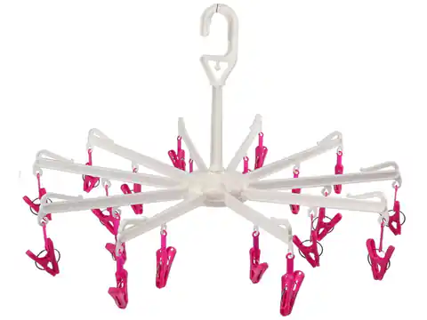 ⁨Hanger with 20 clasps. Klpink dryer. (pink)⁩ at Wasserman.eu