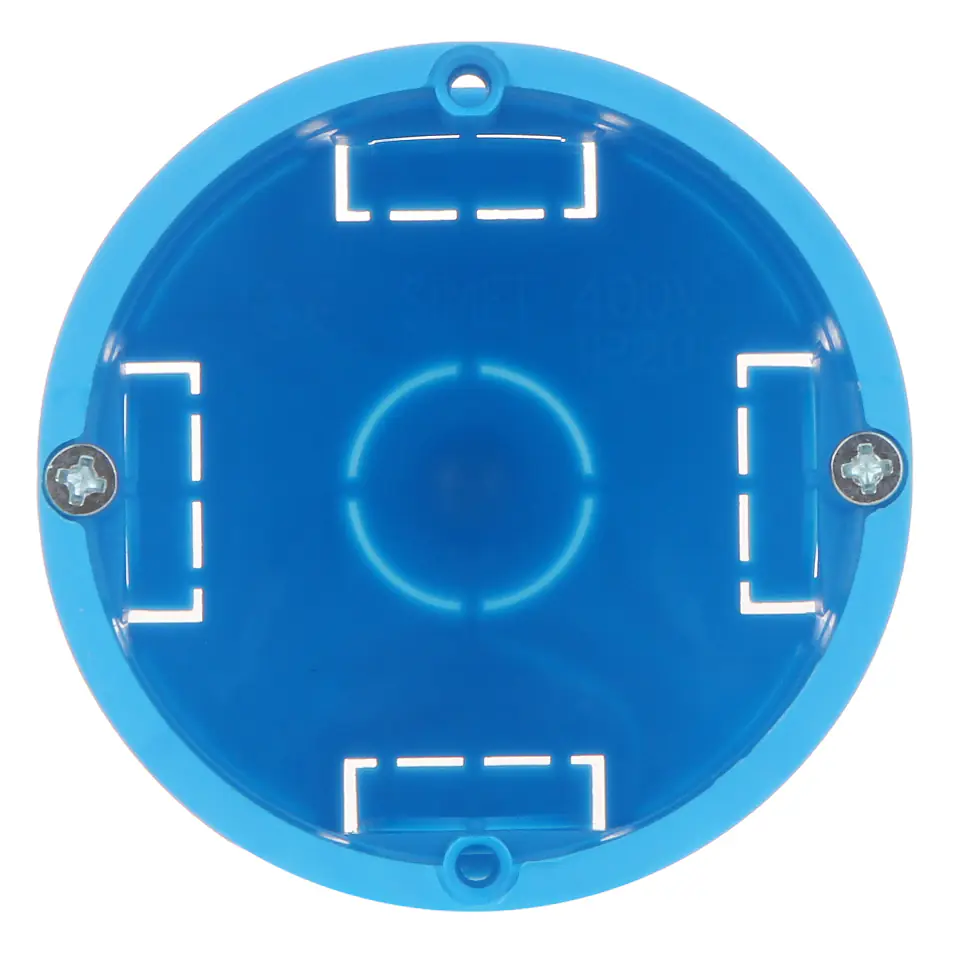⁨Puszka podtynkowa 60mm głęboka z wkrętami niebieska Z60Dw 34035203 /50szt./⁩ w sklepie Wasserman.eu