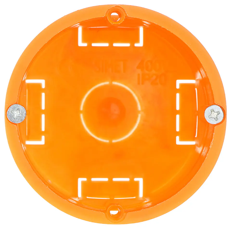 ⁨Puszka podtynkowa 60mm głęboka z wkrętami pomarańczowa Z60DFw 33035008 /50szt./⁩ w sklepie Wasserman.eu