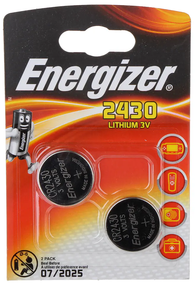 ⁨BATERIA LITOWA BAT-CR2430*P2 ENERGIZER⁩ w sklepie Wasserman.eu