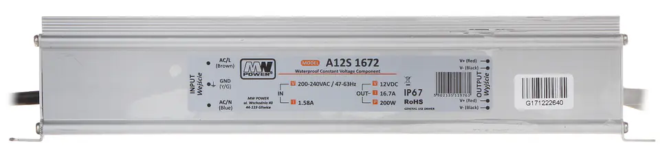 ZASILACZ IMPULSOWY 12V/16.7A/MW w sklepie Wasserman.eu