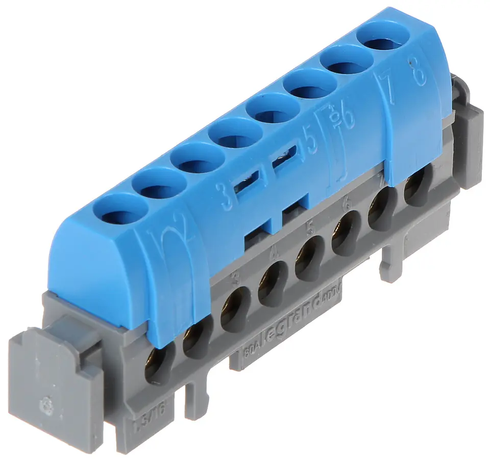 ⁨Connection strip 8-hole blue IP2xN-8 004842⁩ at Wasserman.eu